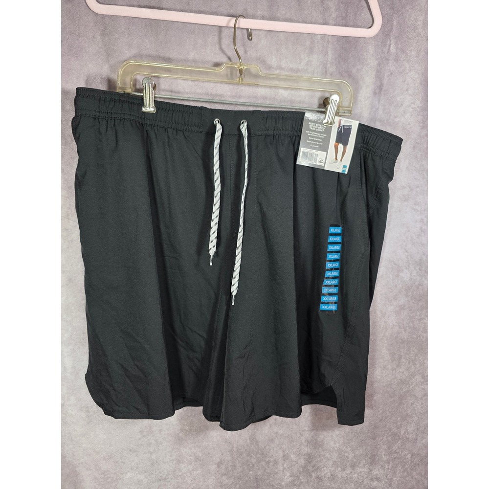 Berkley Jensen‎ Mens Stretch Woven Lined Trail Shorts Black XXL 8 Inch Inseam